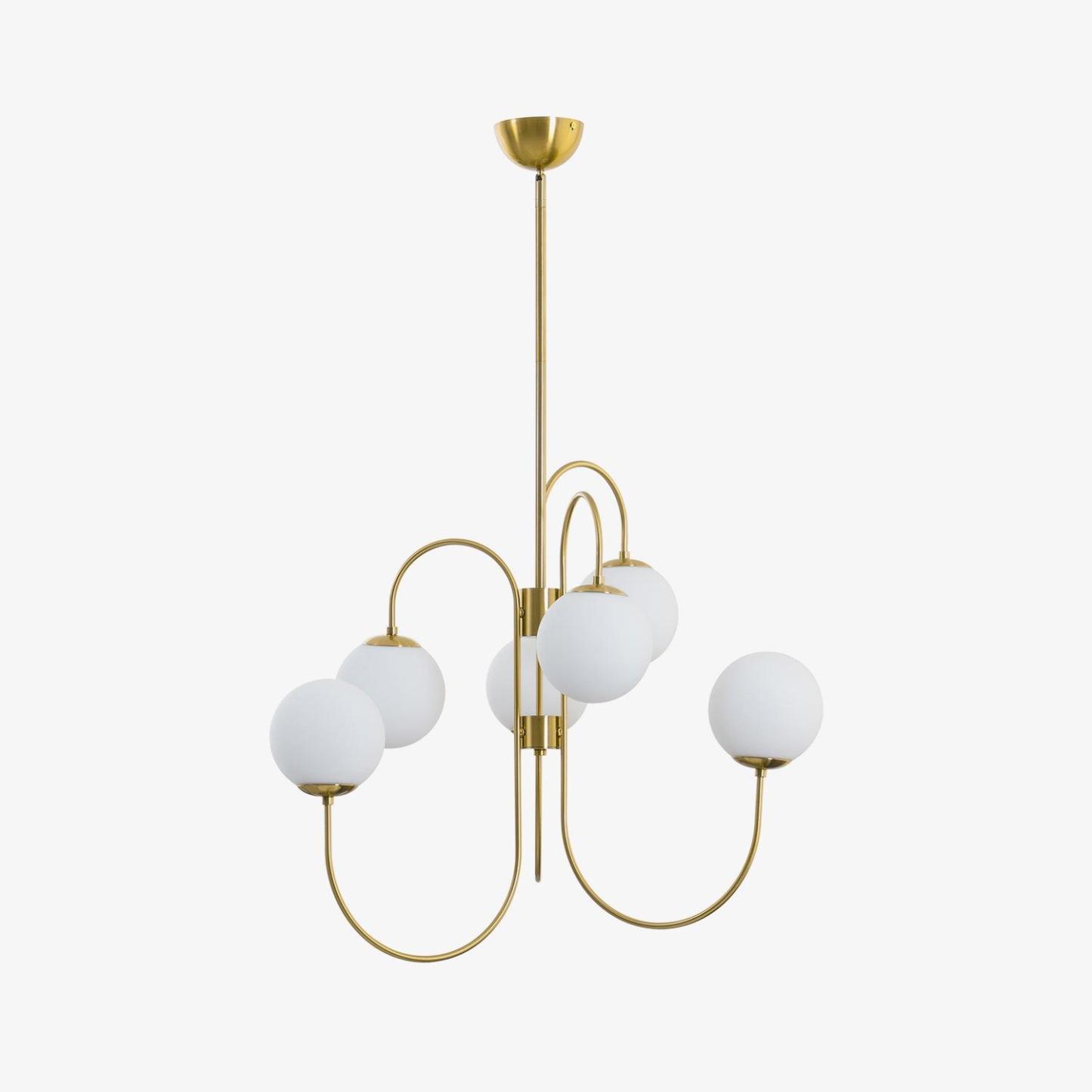 Gooseneck Globe Chandelier