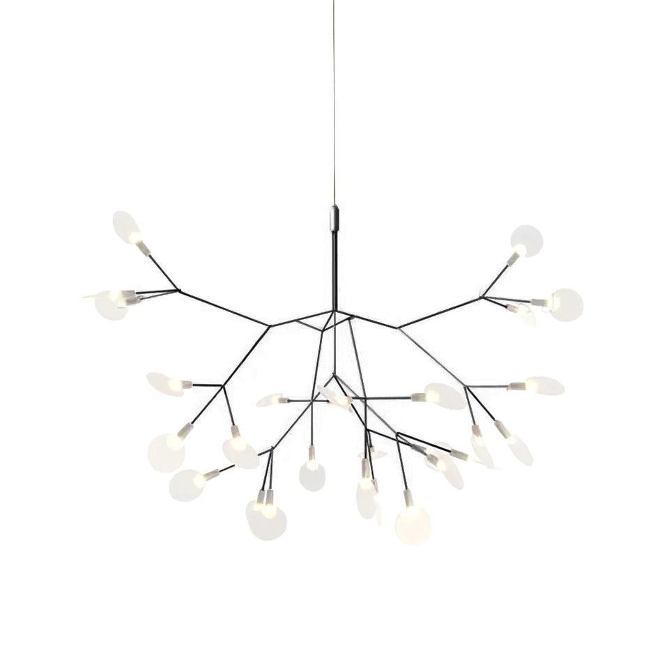 Black Firefly Branches Bifurcated Shape LED Chandelier