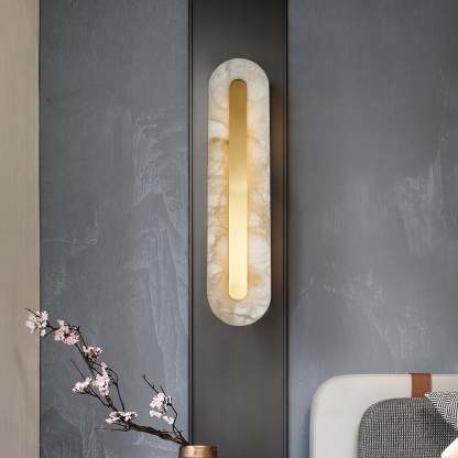 Alabaster Rounded Wall Light