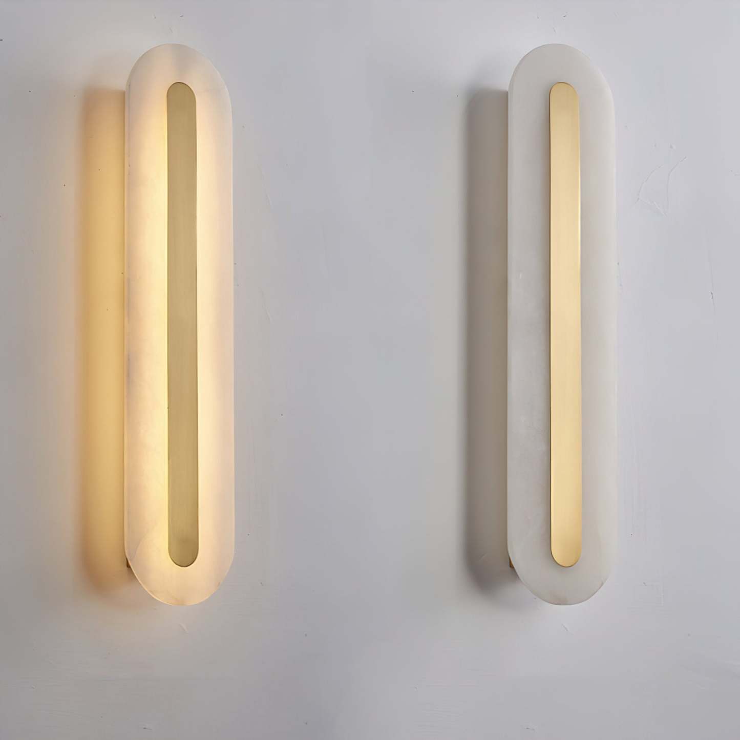 Alabaster Rounded Wall Light