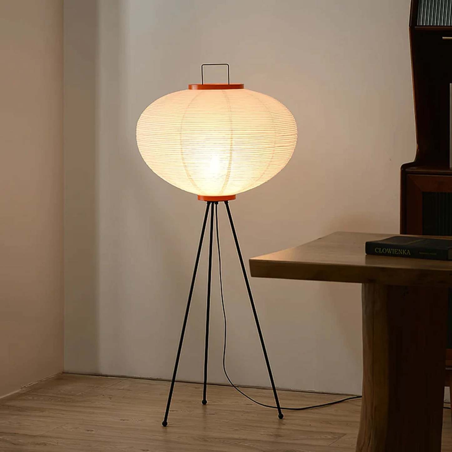 Rice Paper Traditional Floor Lamp