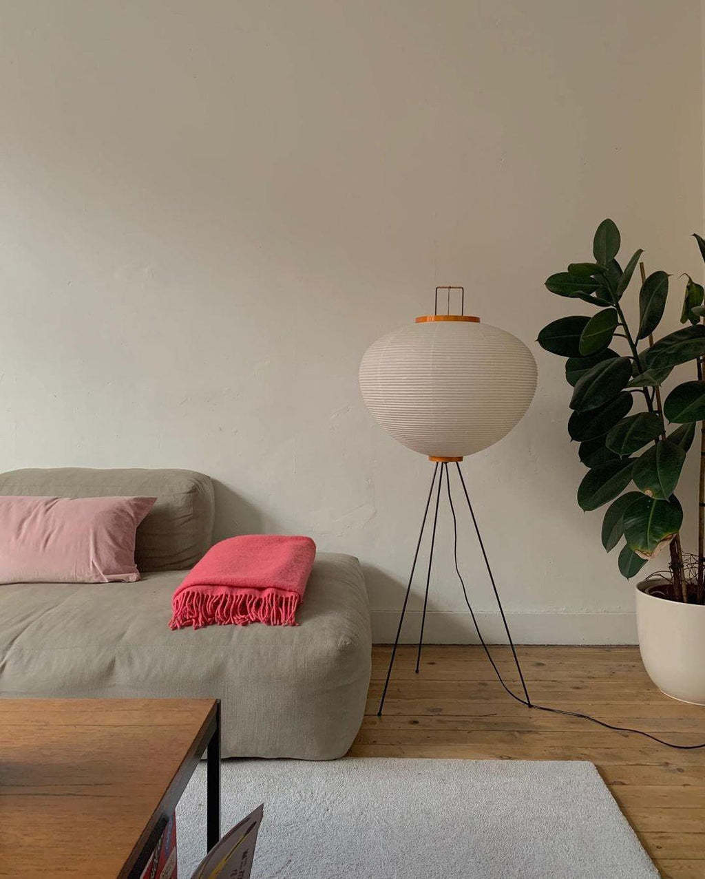 Rice Paper Traditional Floor Lamp