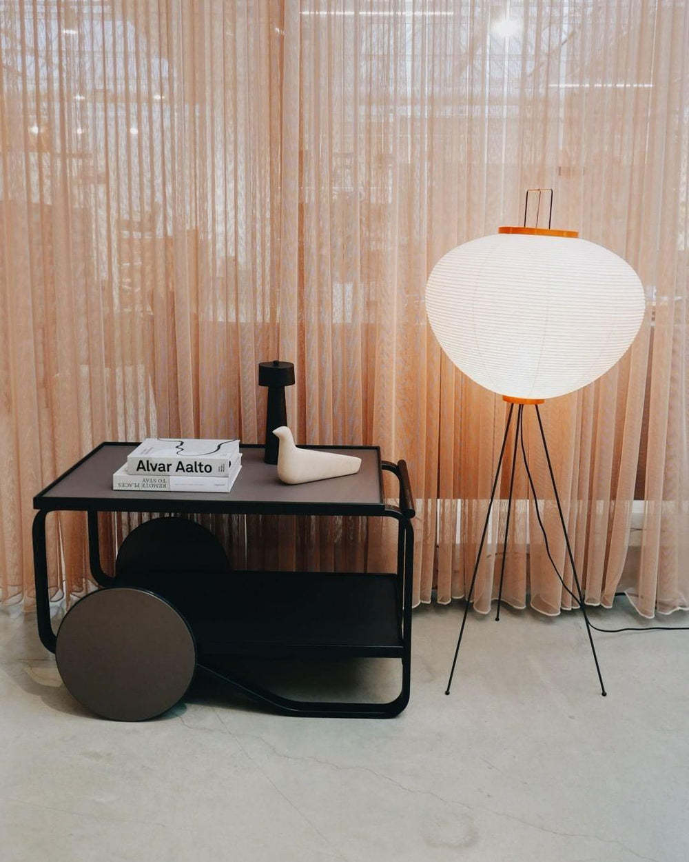Rice Paper Traditional Floor Lamp
