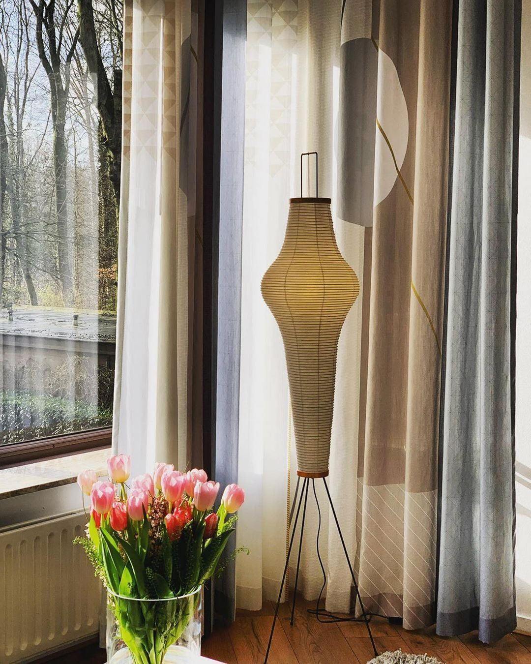 Rice Paper Traditional Floor Lamp