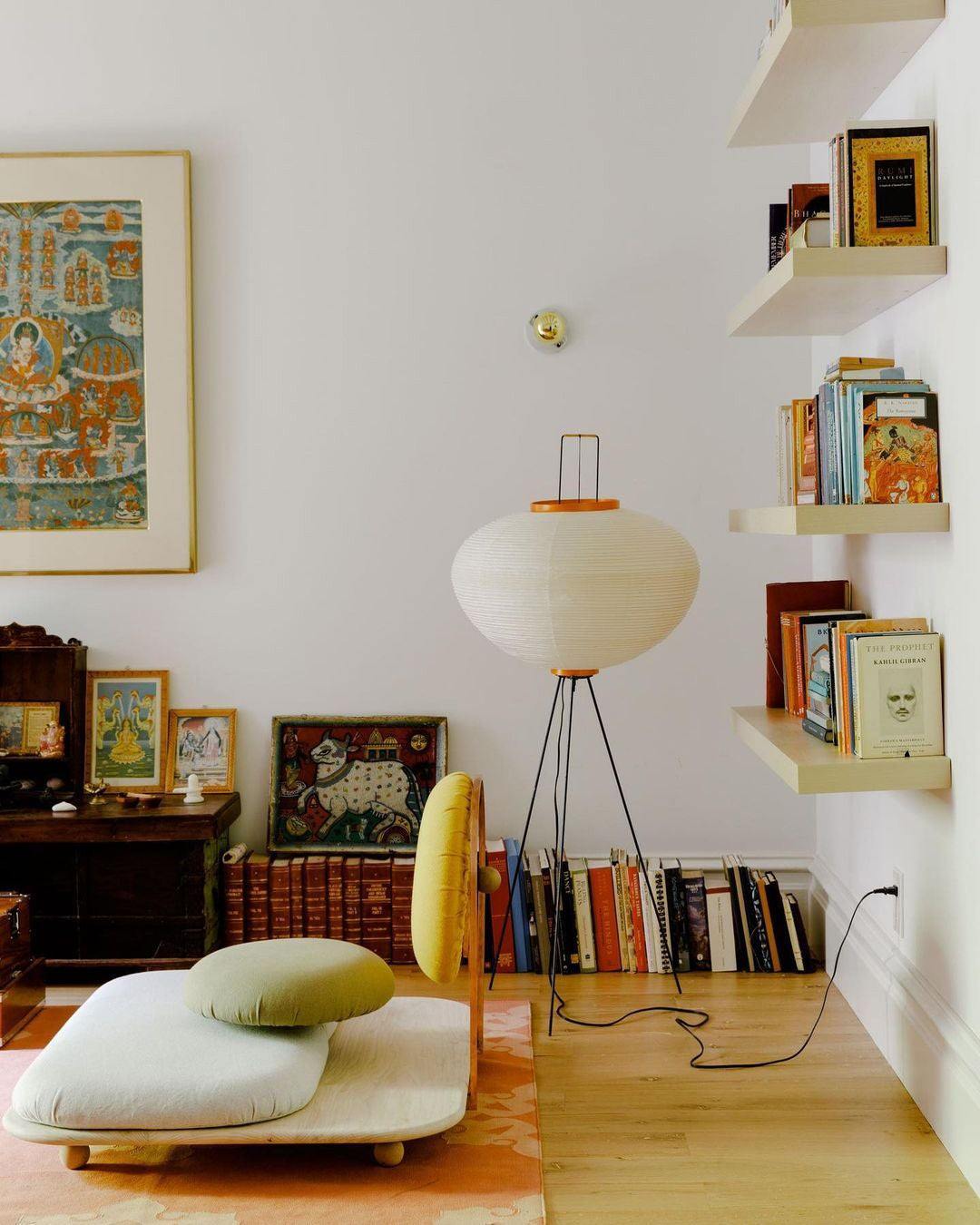 Rice Paper Traditional Floor Lamp