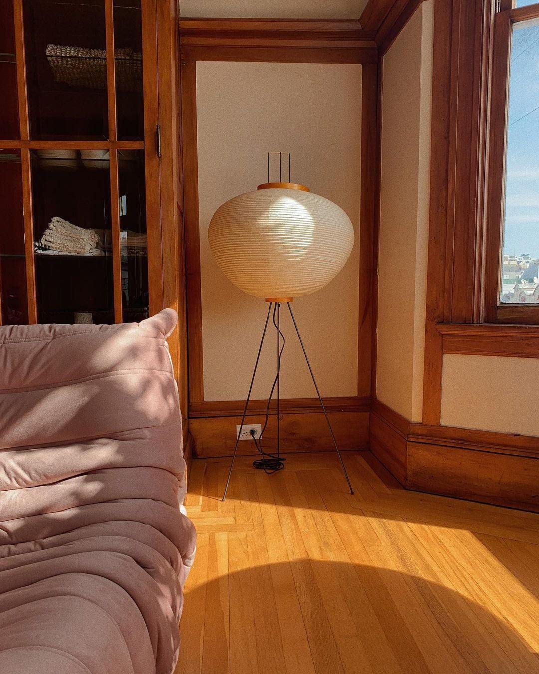 Rice Paper Traditional Floor Lamp