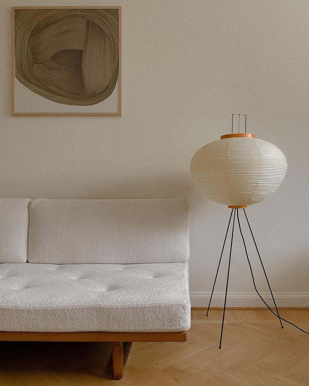 Rice Paper Traditional Floor Lamp