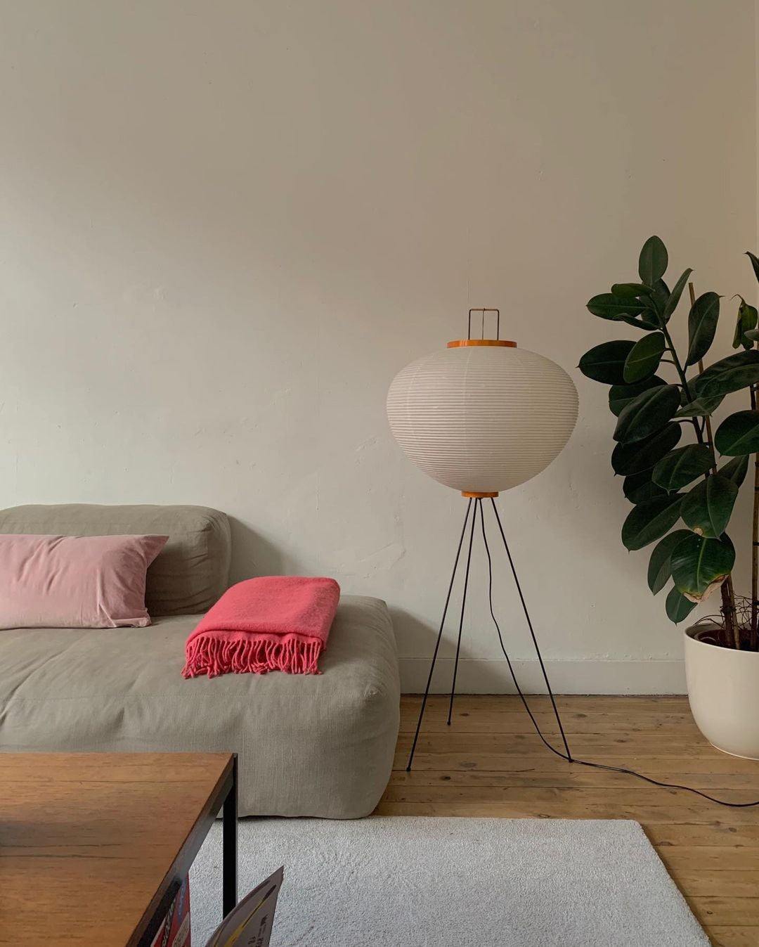 Rice Paper Traditional Floor Lamp