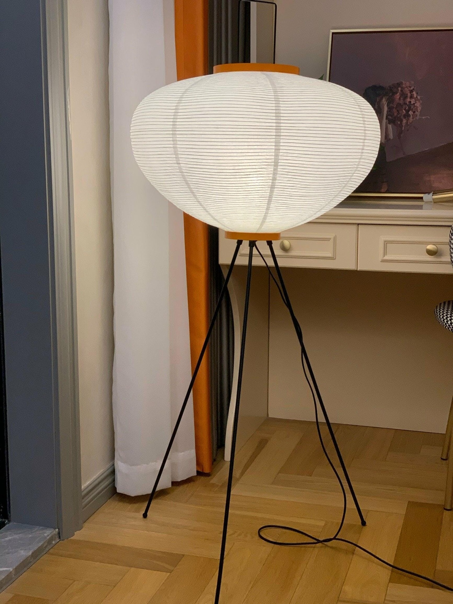 Rice Paper Traditional Floor Lamp