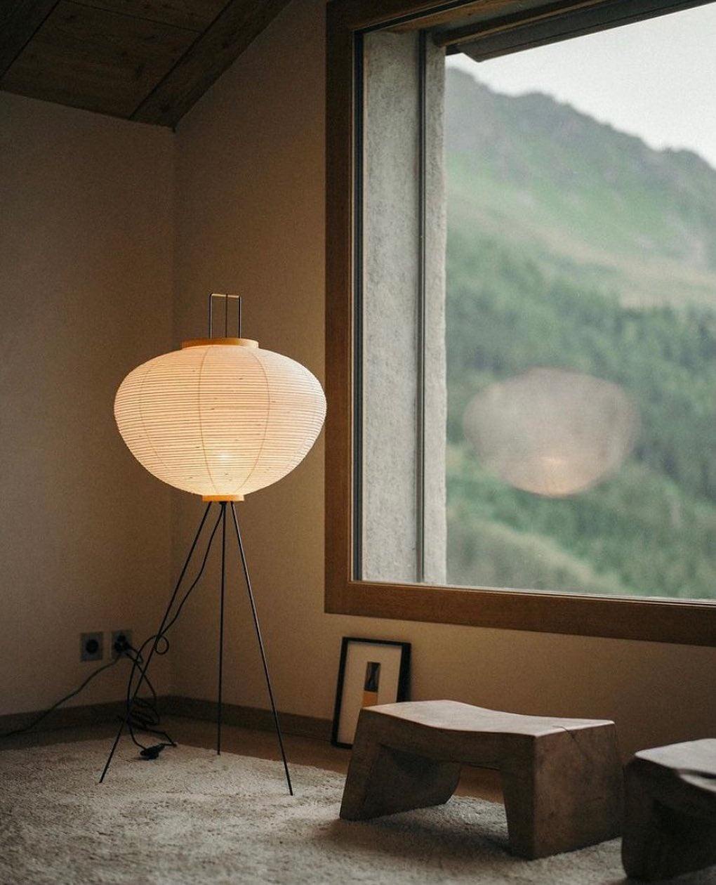 Rice Paper Traditional Floor Lamp