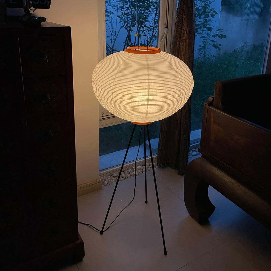 Rice Paper Traditional Floor Lamp