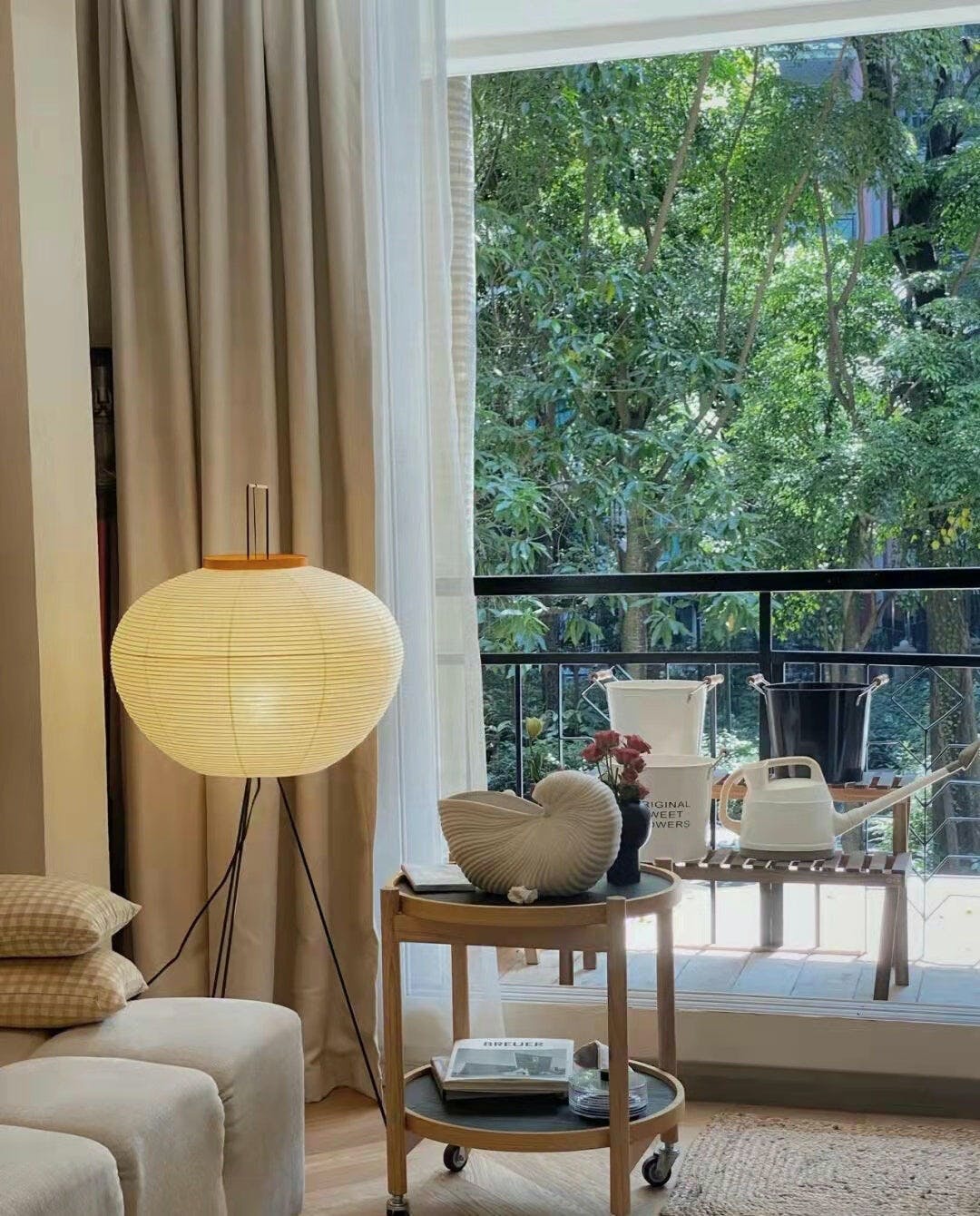 Rice Paper Traditional Floor Lamp