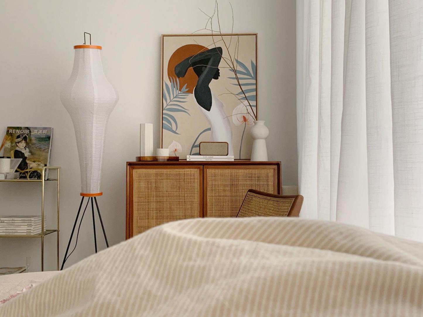 Rice Paper Traditional Floor Lamp