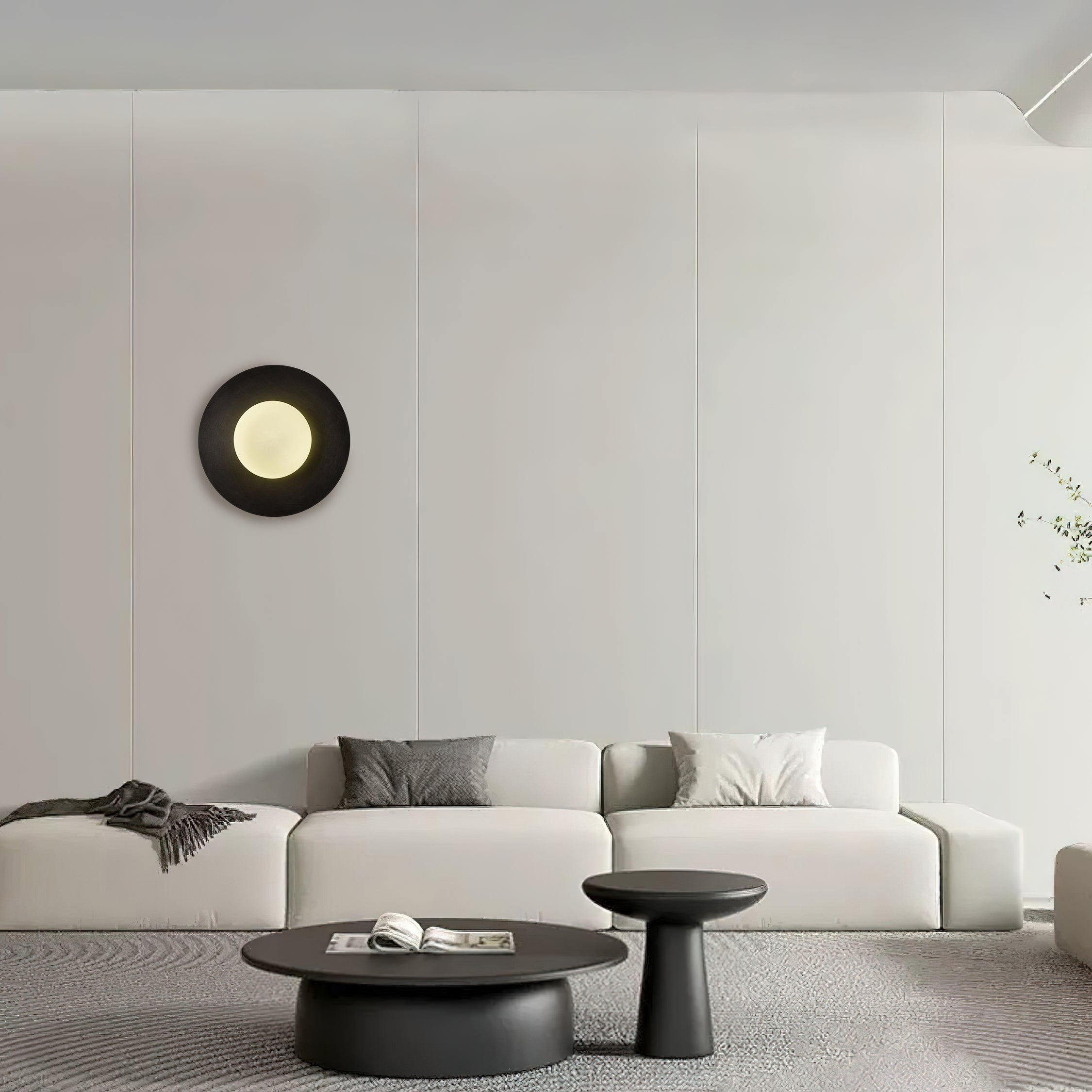Round Glass Art Wall Lamp