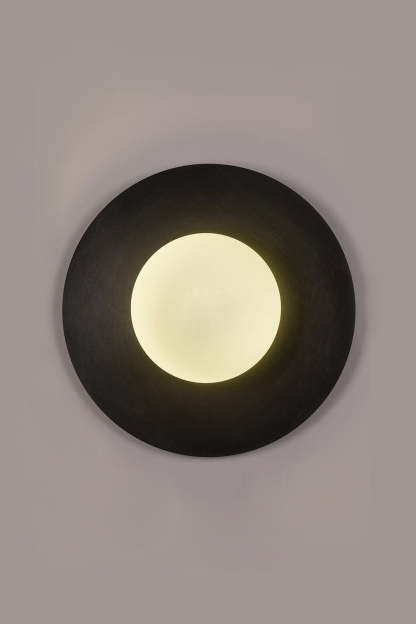 Round Glass Art Wall Lamp