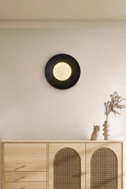 Round Glass Art Wall Lamp