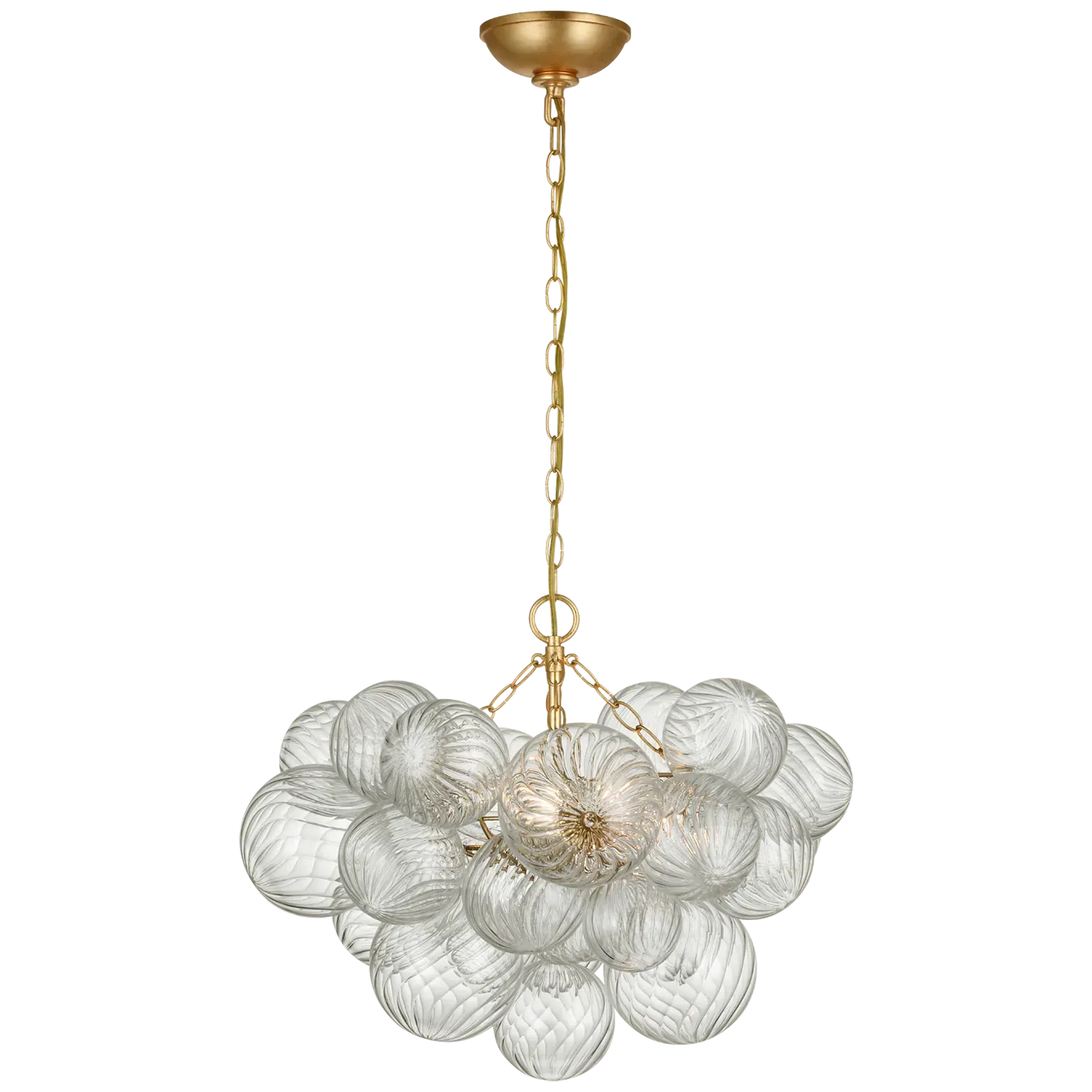 Talia Small Chandelier Clear Swirled Glass