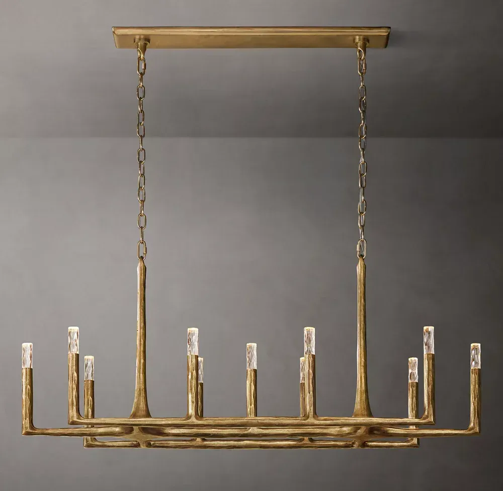 Thaddeus Linear Modern Chandelier 54" 11-Lights For Living Room