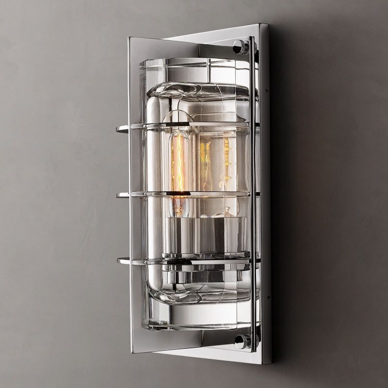 Vicomte Outdoor Modern Metal Grand Wall Sconce