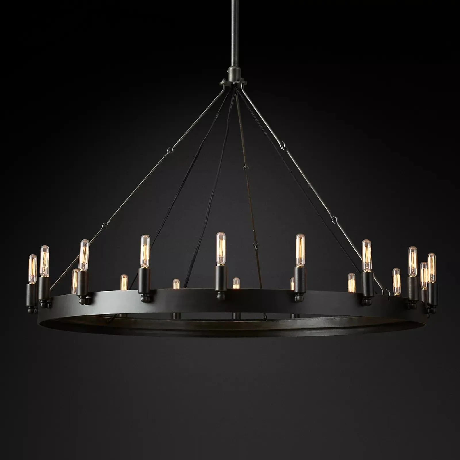 Camino Vintage Filament Round Chandelier 38" 18-Lights