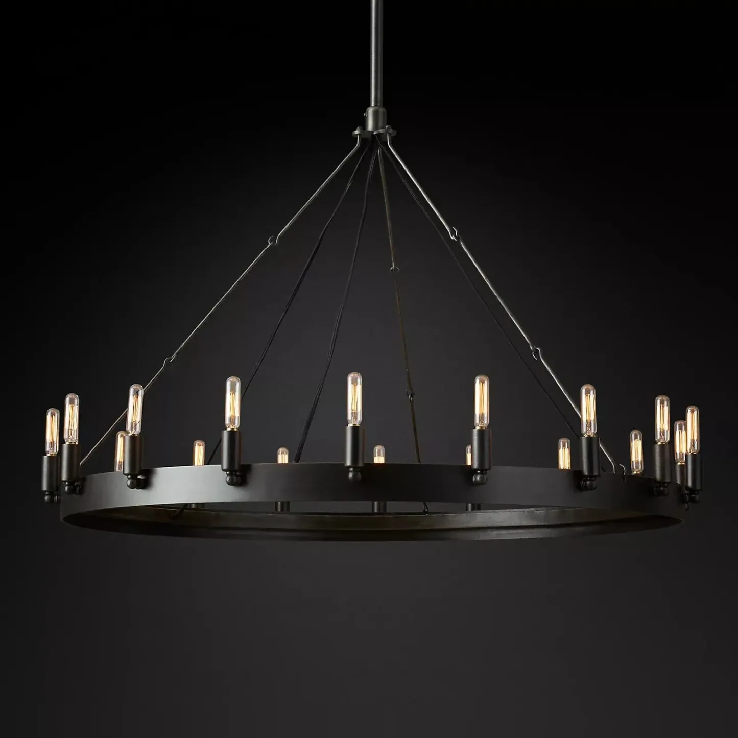 Camino Vintage Filament Round Chandelier 38" 18-Lights