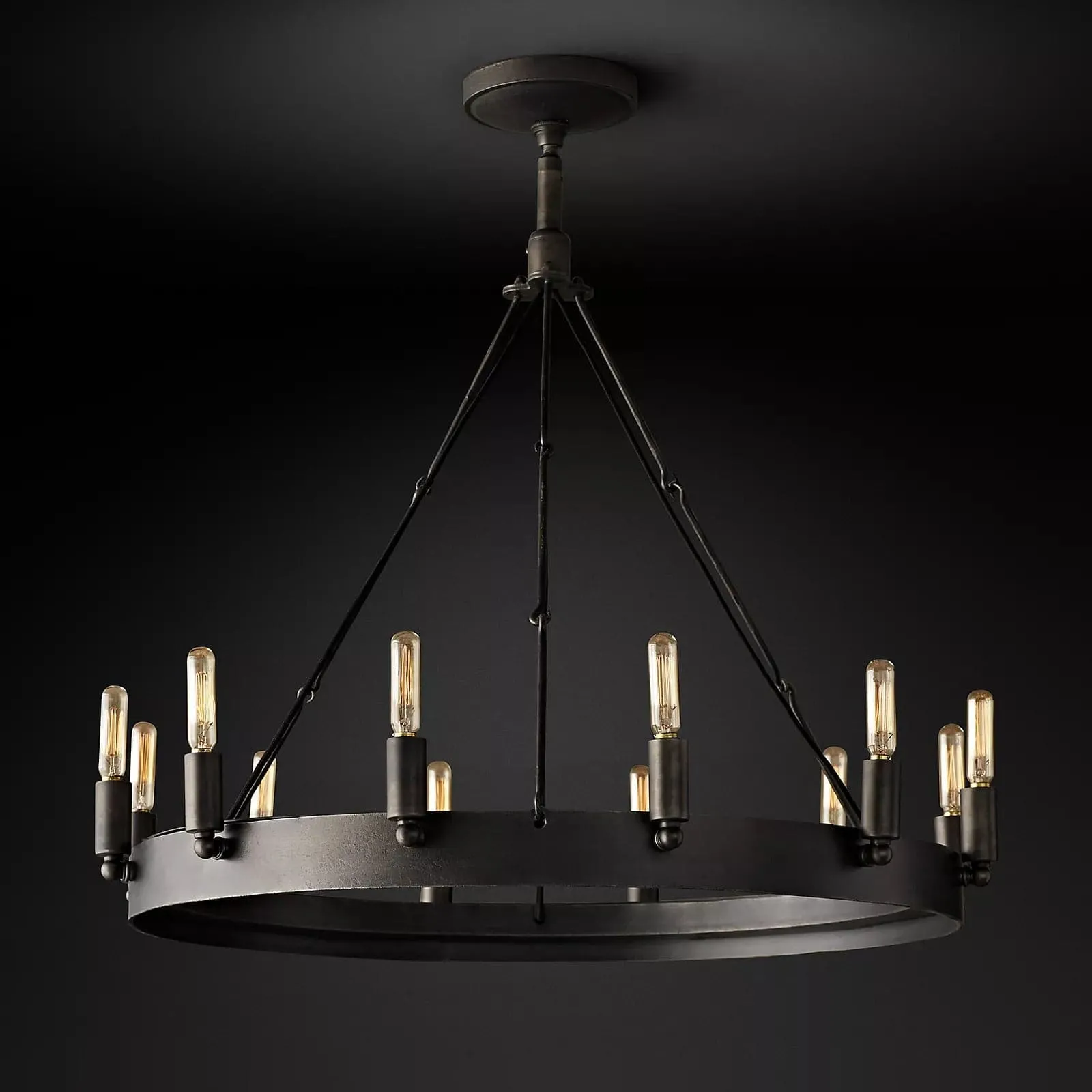 Camino Vintage Filament Round Chandelier 38" 18-Lights