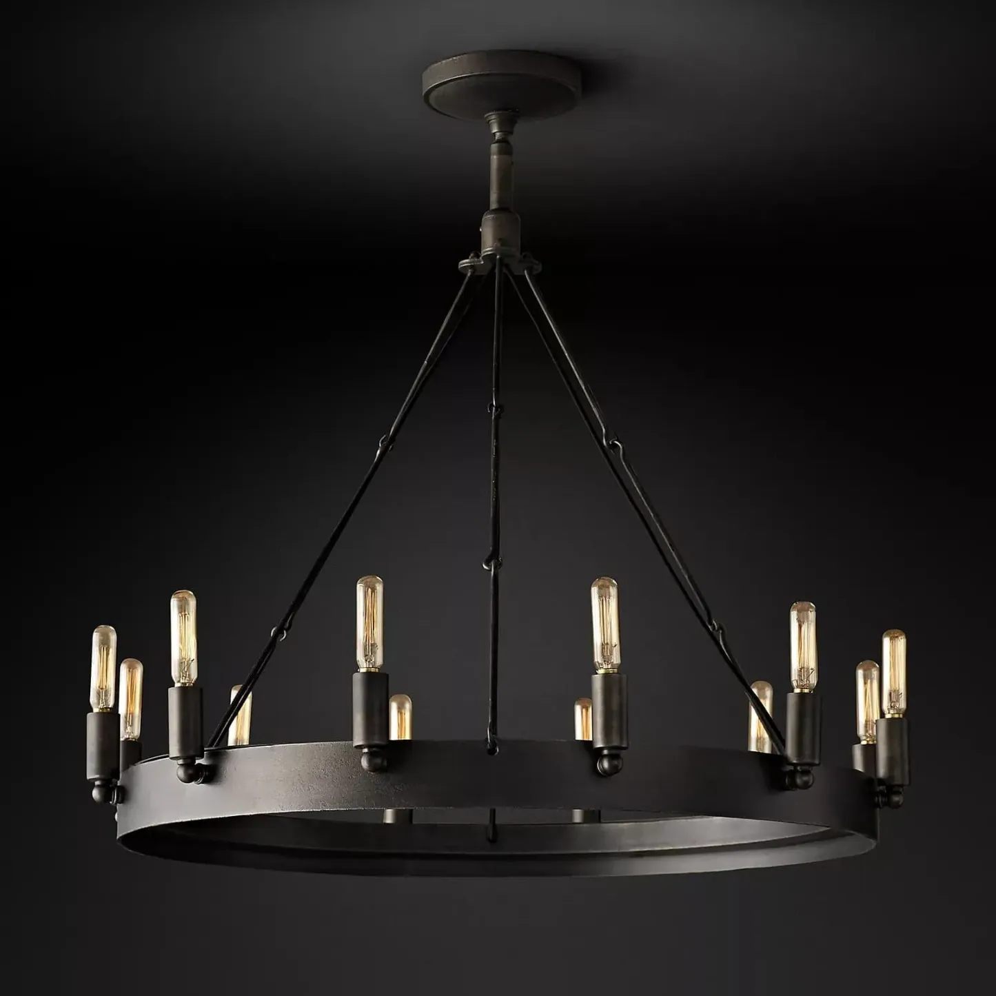 Camino Vintage Filament Round Chandelier 38" 18-Lights