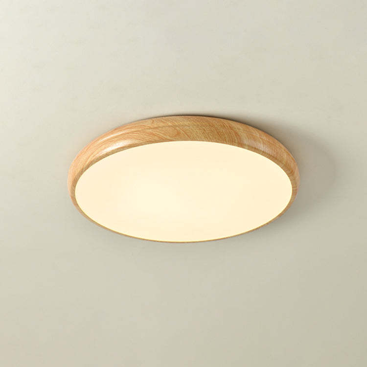 Wood Grain Round Ceiling Lamp