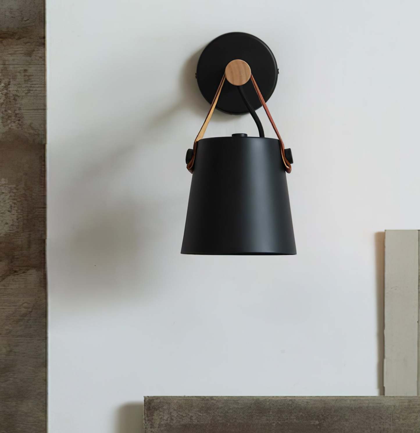 Wooden Conical Wall Light