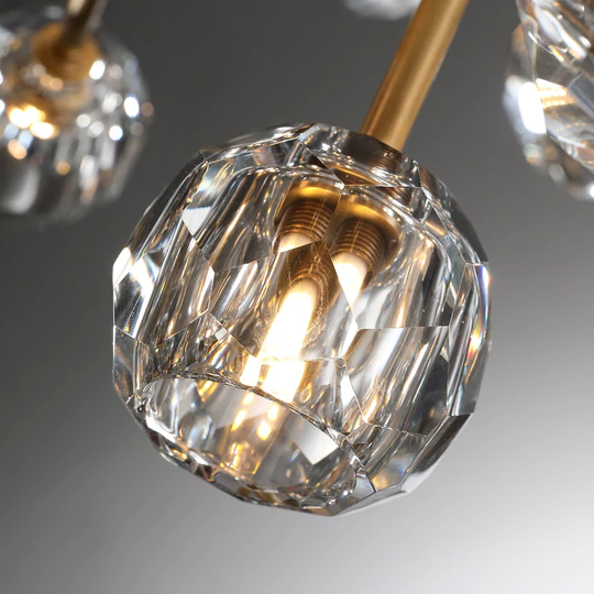 Cell de Crystal Ball Clear Chandelier 36"