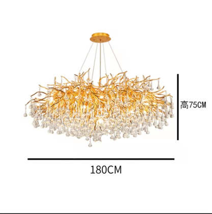 Kala Gold Branch Crystal Chandelier
