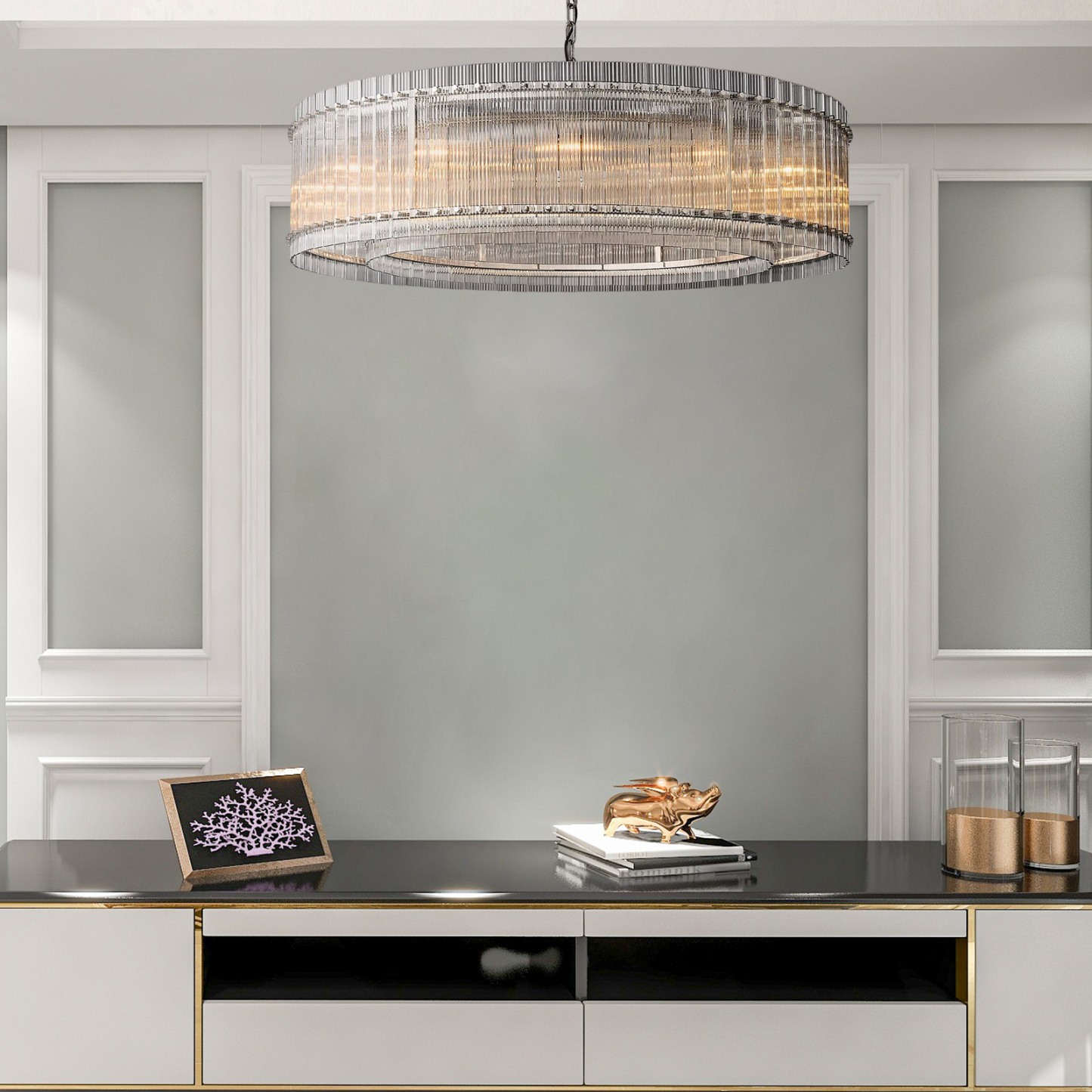 Hen Cbcro Modern Luxury Round Chandelier 60"