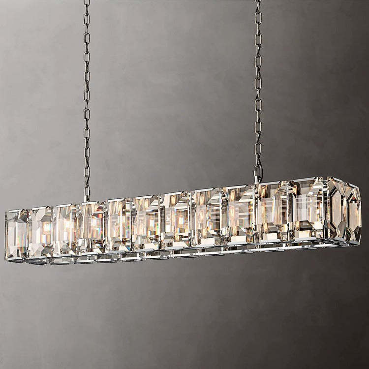 Artistic sense Multicurve Crystal Rectangular Chandelier 55"