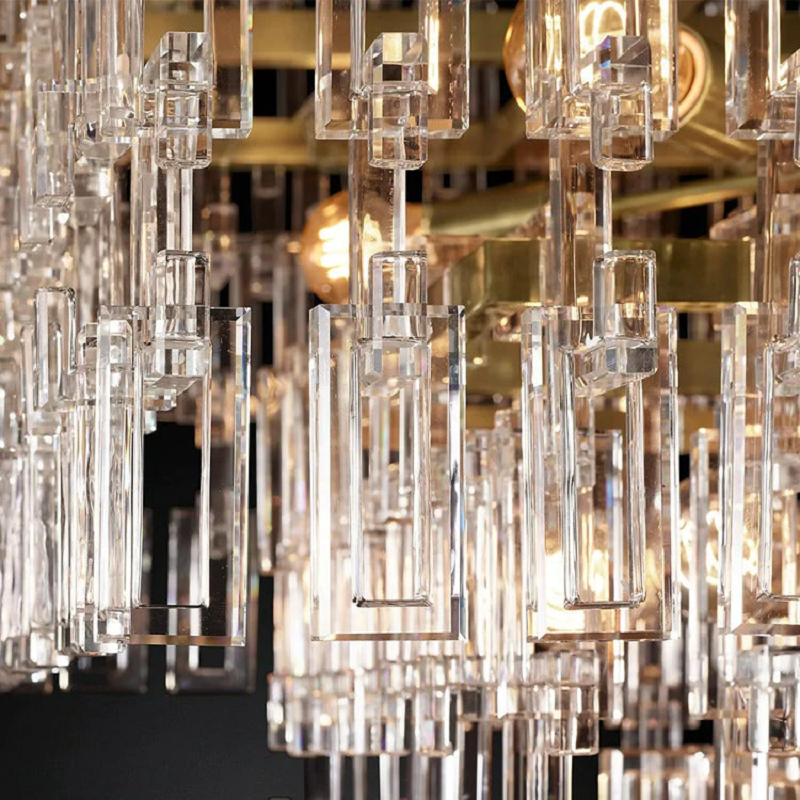 Marignan Modern crystal round chandelier 36"