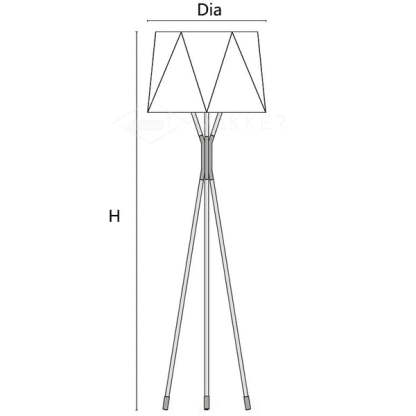 Faceted Tripod Floor Lamp-WM7004