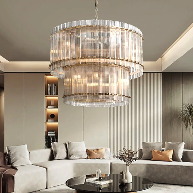 Hen Cbcro Modern 2-Tier Luxury Round Chandelier 37"