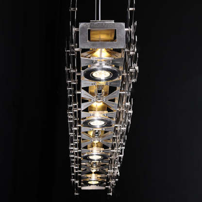 Modern Linear Chandelier Stainless Steel