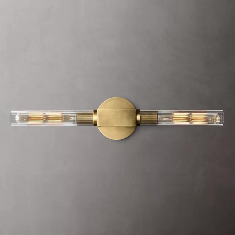 Cannele Double Head Candlestick Wall Sconce For Living Room