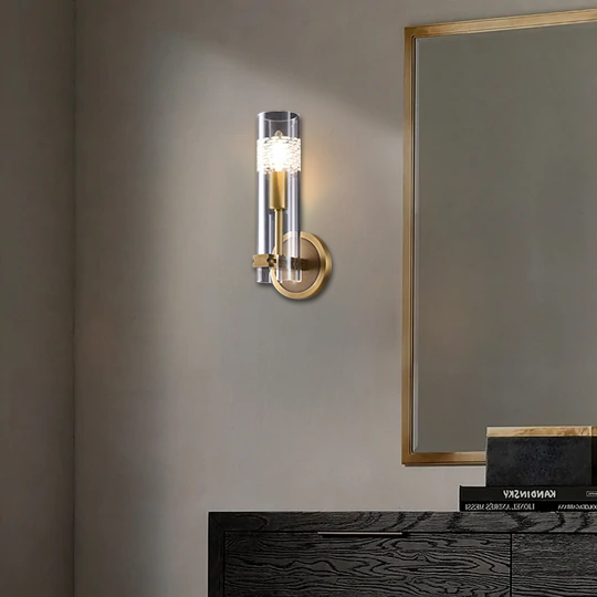 Acbdnno Single Brass Wall Sconce 11.8" H