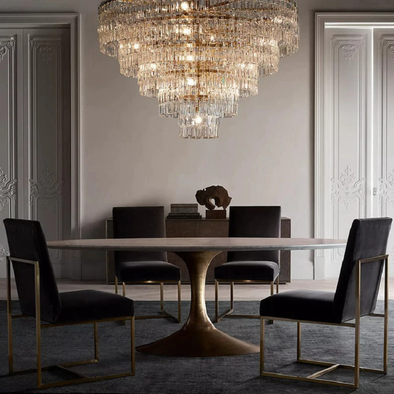 Marignan Modern crystal round chandelier 36"
