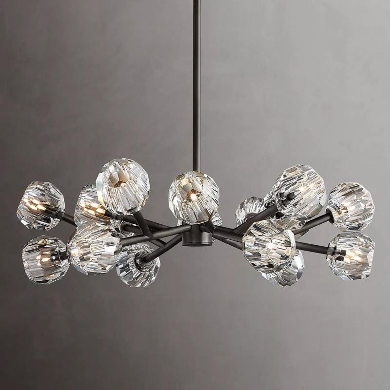 Cell de Crystal Ball Clear Chandelier 36"
