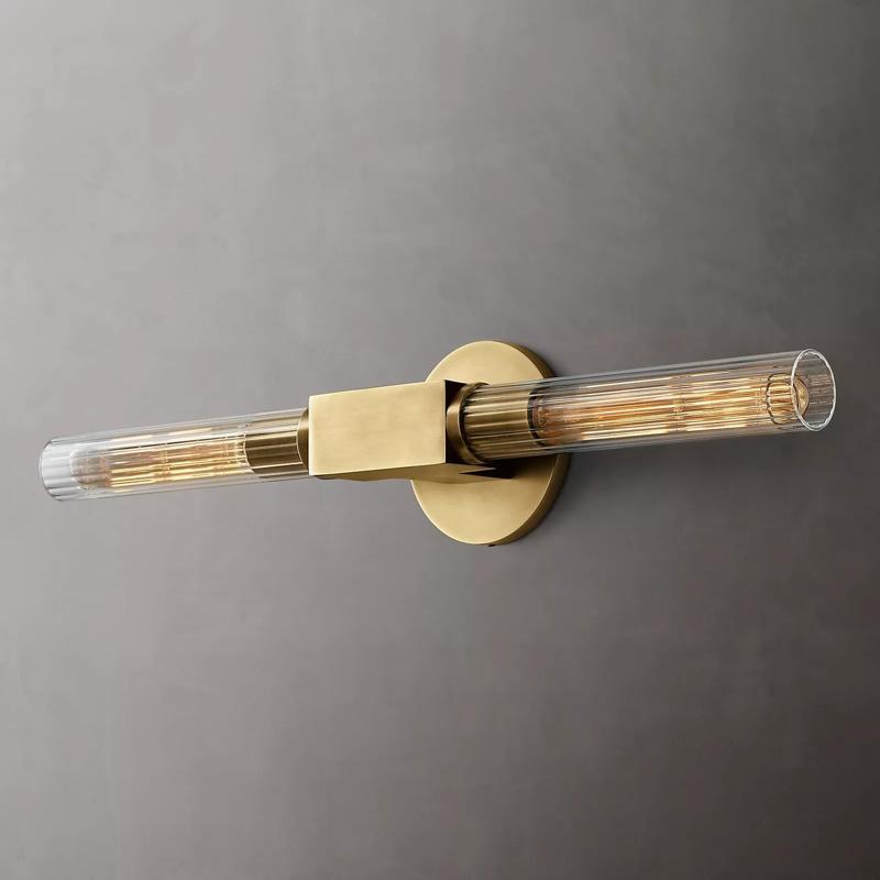 Cannele Double Head Candlestick Wall Sconce For Living Room