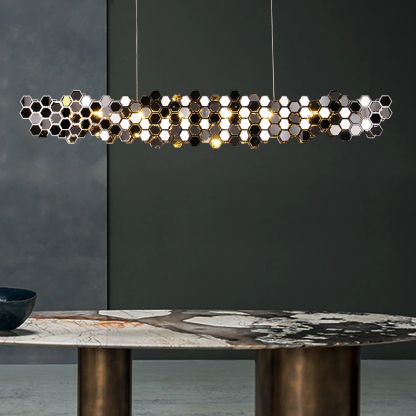 Modern Linear Chandelier Stainless Steel