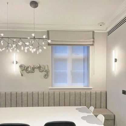 Black Firefly Branches Bifurcated Shape LED Chandelier