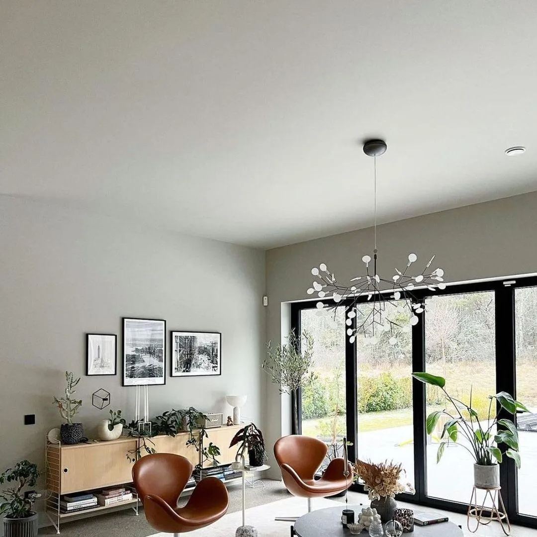 Black Firefly Branches Bifurcated Shape LED Chandelier