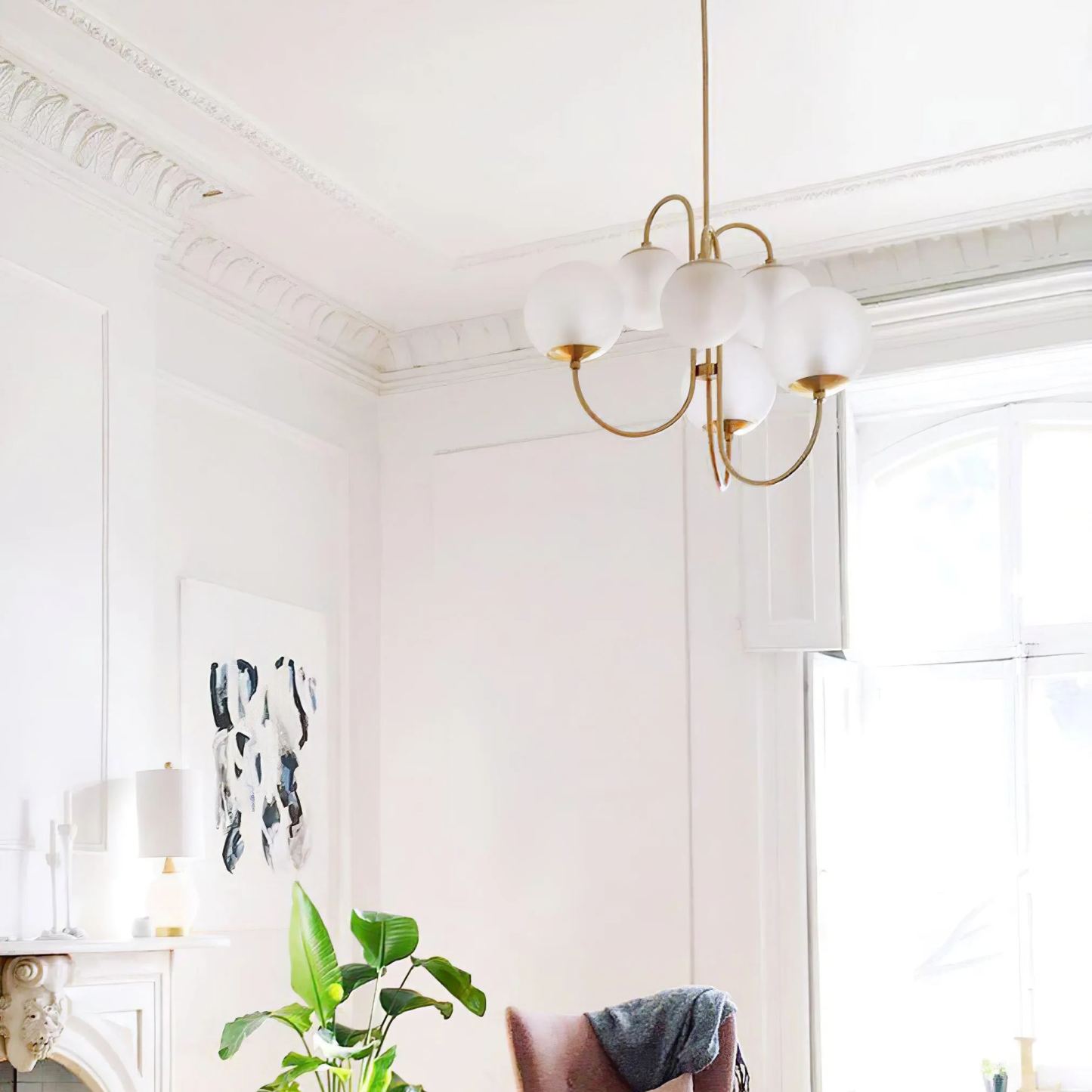 Gooseneck Globe Chandelier