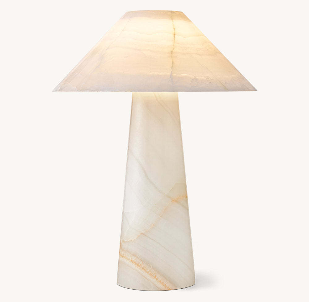 MYCENA ROUND STONE TABLE LAMP