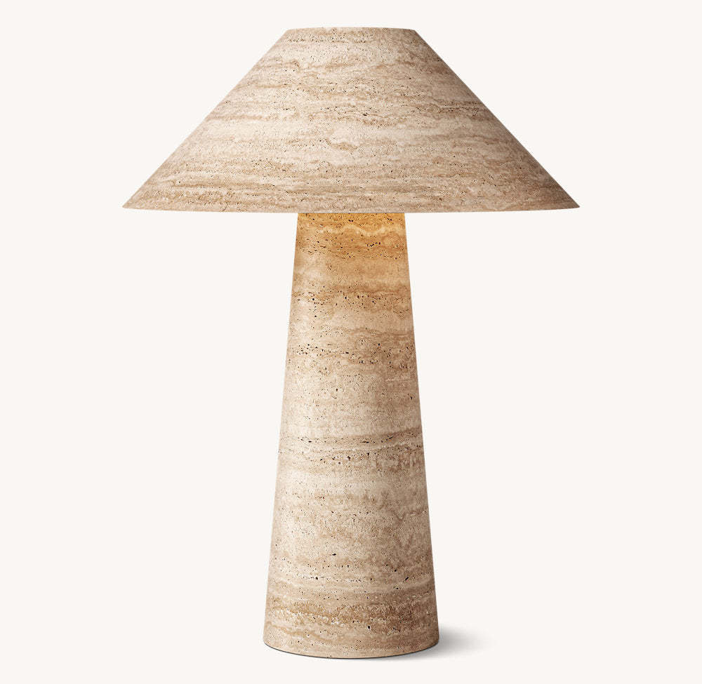 MYCENA ROUND STONE TABLE LAMP