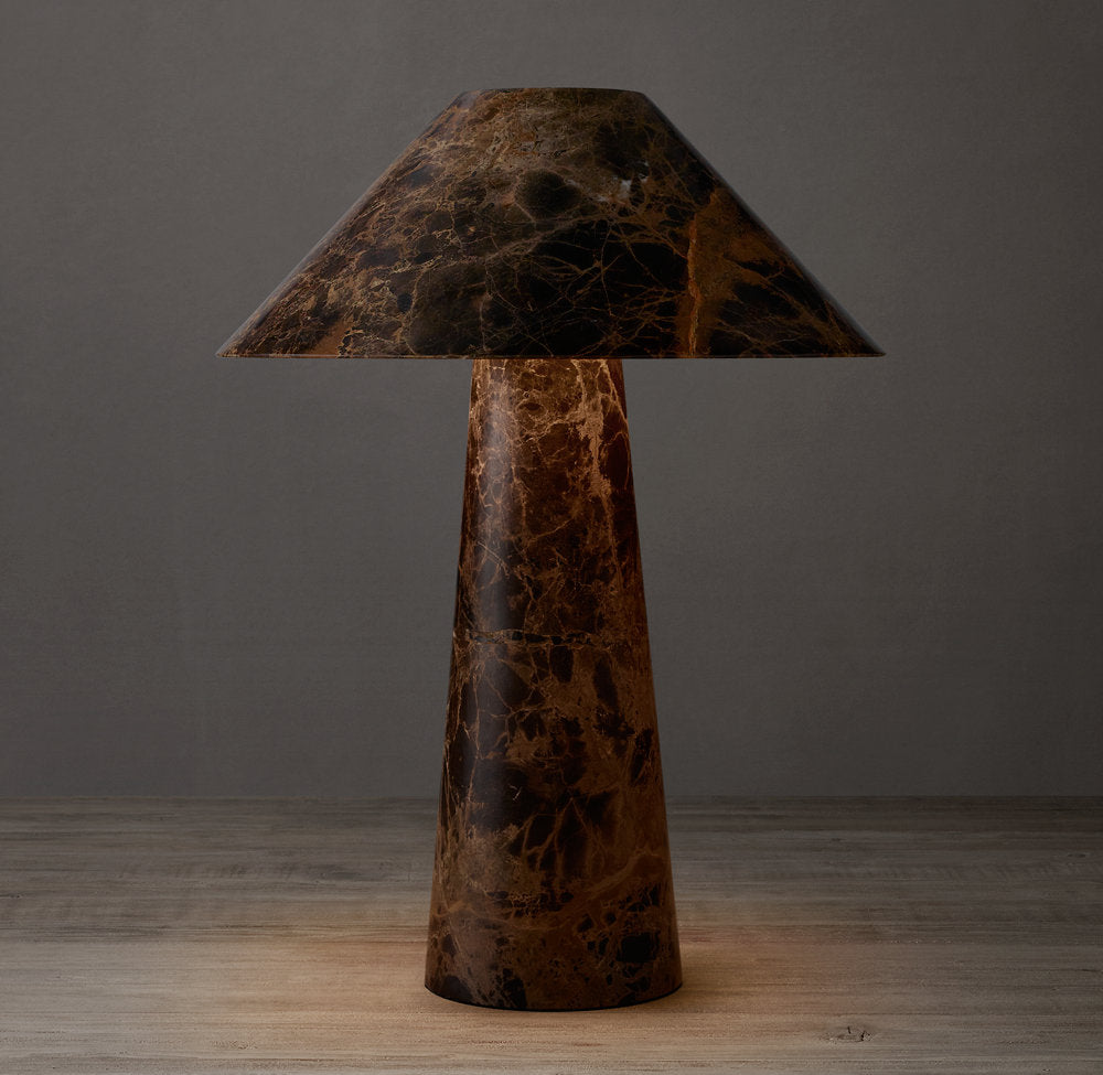 MYCENA ROUND STONE TABLE LAMP