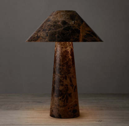 MYCENA ROUND STONE TABLE LAMP